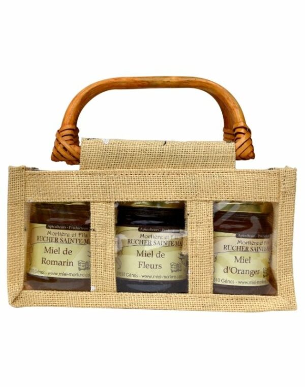 Le panier 3 pots de miel 250gr